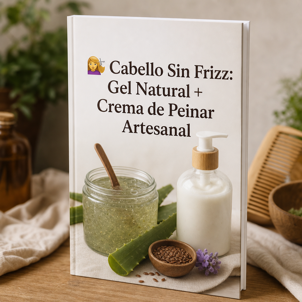 💇♀️ Cabello Sin Frizz: Gel Natural + Crema de Peinar Artesanal